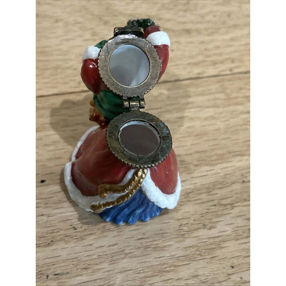 Midwest of Cannon Falls Old World Santa Porcelain Hinged Trinket Box Christmas